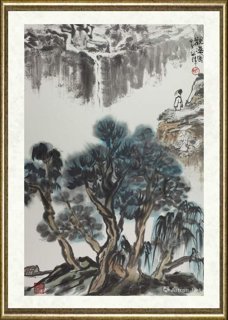 李宗伟_观瀑图
