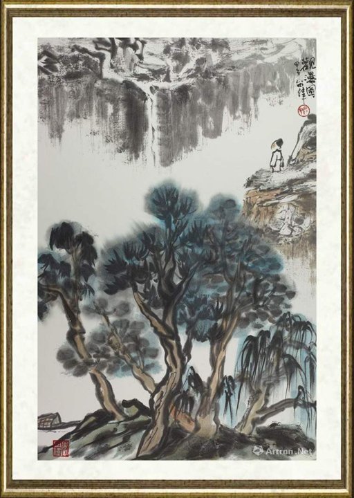 李宗伟_观瀑图
