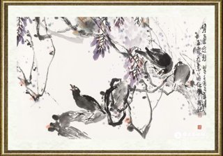 王福林（甫霖）_紫气迎祥（局部）