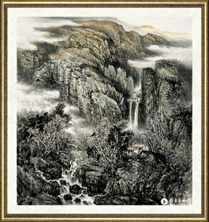 冷旭_秋山流韵图