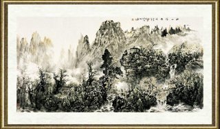 冷旭_秋山隐逸图