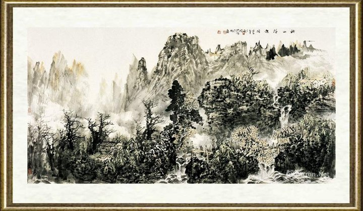 冷旭_秋山隐逸图