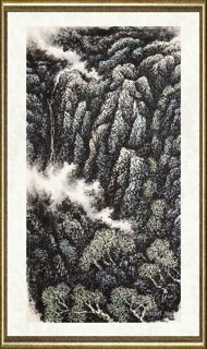 丁友海_静山鸣禽图