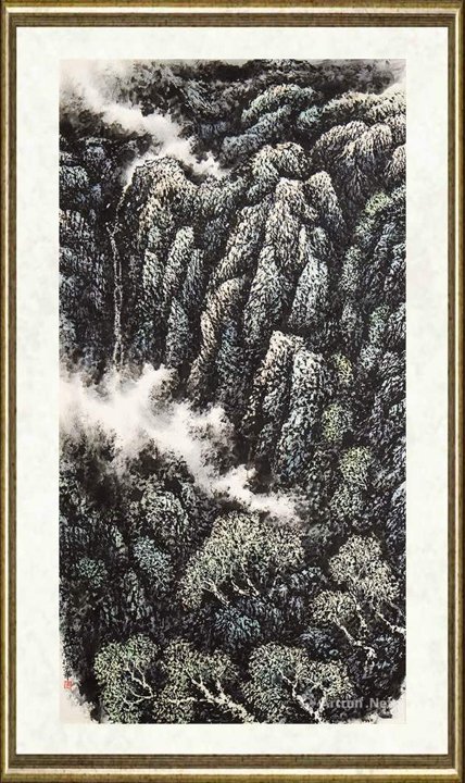 丁友海_静山鸣禽图