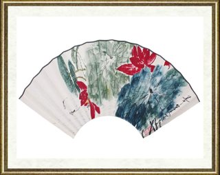 李海峰_荷花扇面