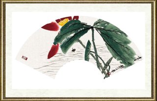 李海峰_荷花水虫--折扇