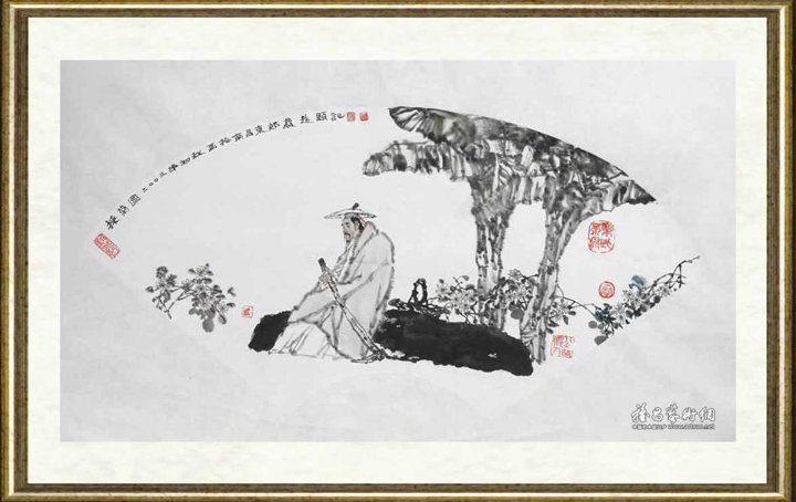 蔡超_采菊图