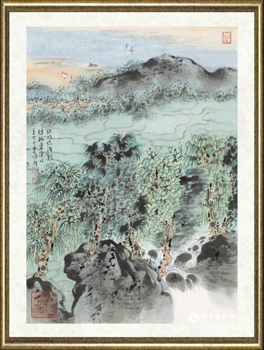 车鹏飞_郭门临古渡，村树连溪口