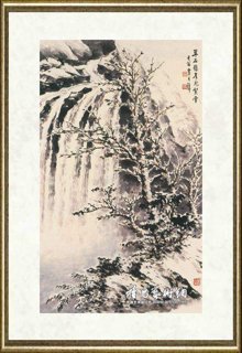 黄君璧_翠石悬崖飞架雪