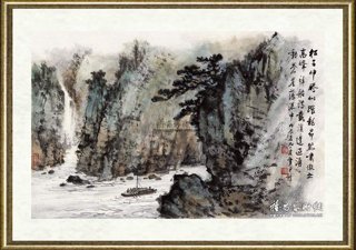 黄君璧_苍崖归舟