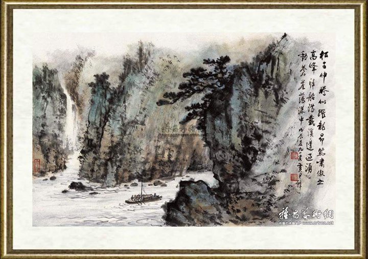 黄君璧_苍崖归舟