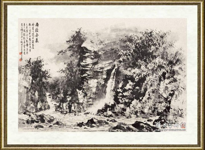 黄君璧_雨后奔泉