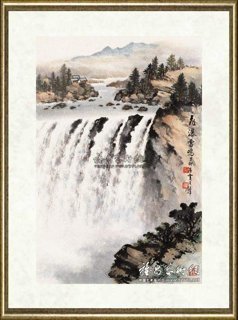 黄君璧_飞瀑雷鸣