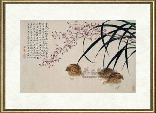 陈佩秋_兰花鹌鹑