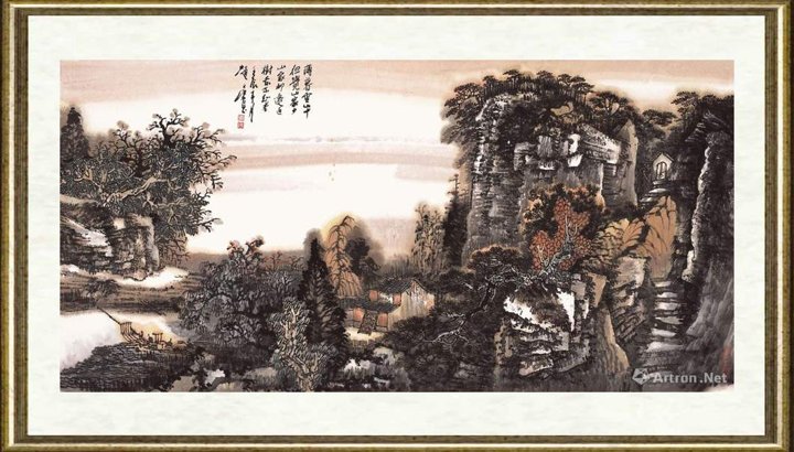 赵文江_薄暮云山中