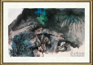 张大千_雨后山润