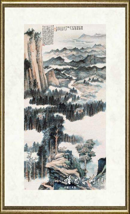 张大千_青城南望图