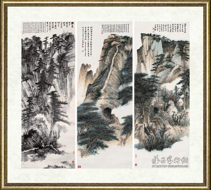 张大千_黄山三大峰