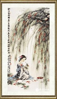 冯远_红豆生南国，春来发几枝。愿君多采撷，此物最相思。王维诗意图