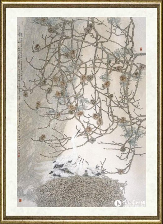 苏百钧_鸟巢系列·松鹤图