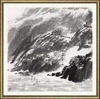 丁观加_瑞雪渔泊