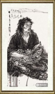 任惠中_藏族水墨人物写生006