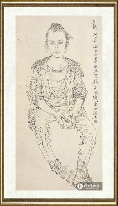 任惠中_陇东线描人物写生之四