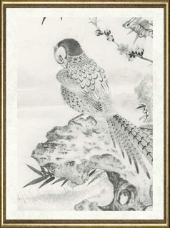 刘文倩_临《桃竹锦鸡图》局部