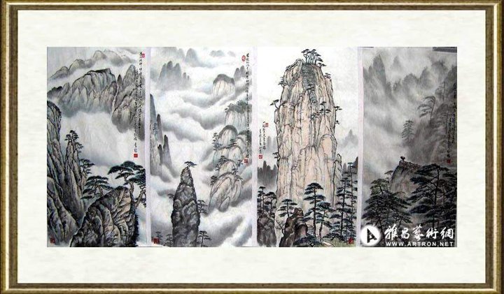 吴休_黄山八条屏之二