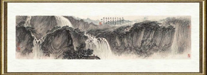 张榕山_群山听瀑图