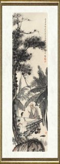 张榕山_蕉下作画图·拟傅抱石笔意