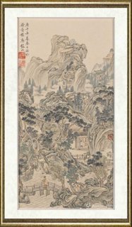 张榕山_行旅图·仿元代王蒙细笔山水