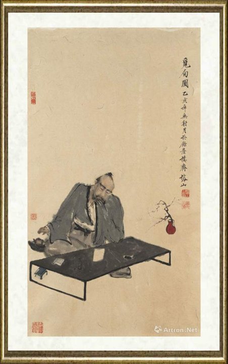 张榕山_觅句图·拟傅抱石笔意