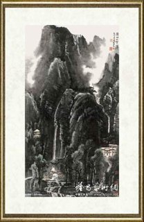 李可染_黄山人字瀑
