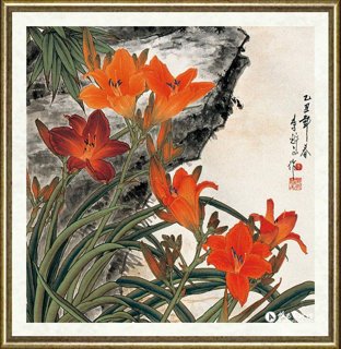 李魁正_萱花相思鸟局部2