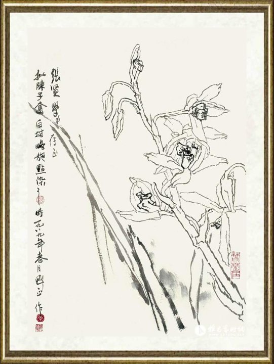 李魁正_蕙兰白描