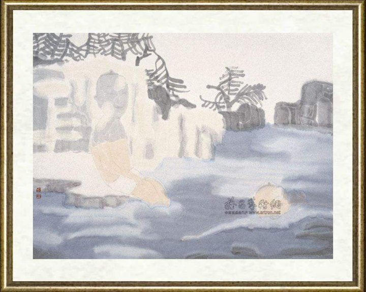 田黎明_高士夏凉(册页图)之五