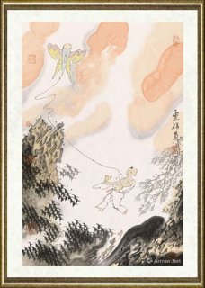 薛云祥_童子戏鸢图系列1