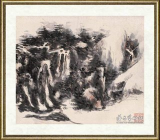 黄宾虹_设色山水册之三
