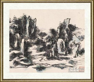 黄宾虹_设色山水册之四