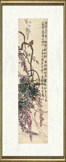 齐白石_藤萝小鸟