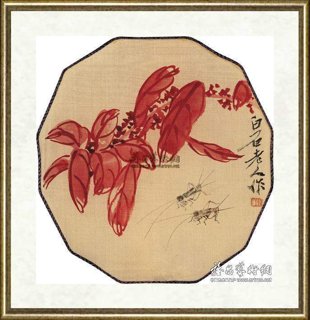 齐白石_蟋蟀雁来红