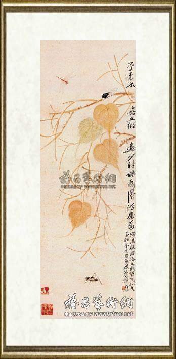 齐白石_贝叶草虫