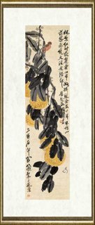 齐白石_黄金果小鸟
