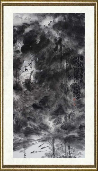 伯揆_鱼戏莲叶间