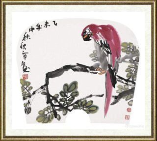 黄耿辛_花鸟扇面024