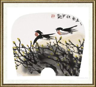 黄耿辛_花鸟扇面026