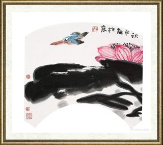 黄耿辛_花鸟扇面029