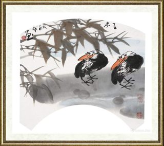 黄耿辛_花鸟扇面030