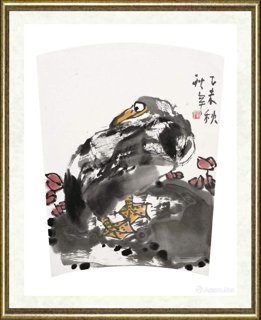 黄耿辛_花鸟扇面033